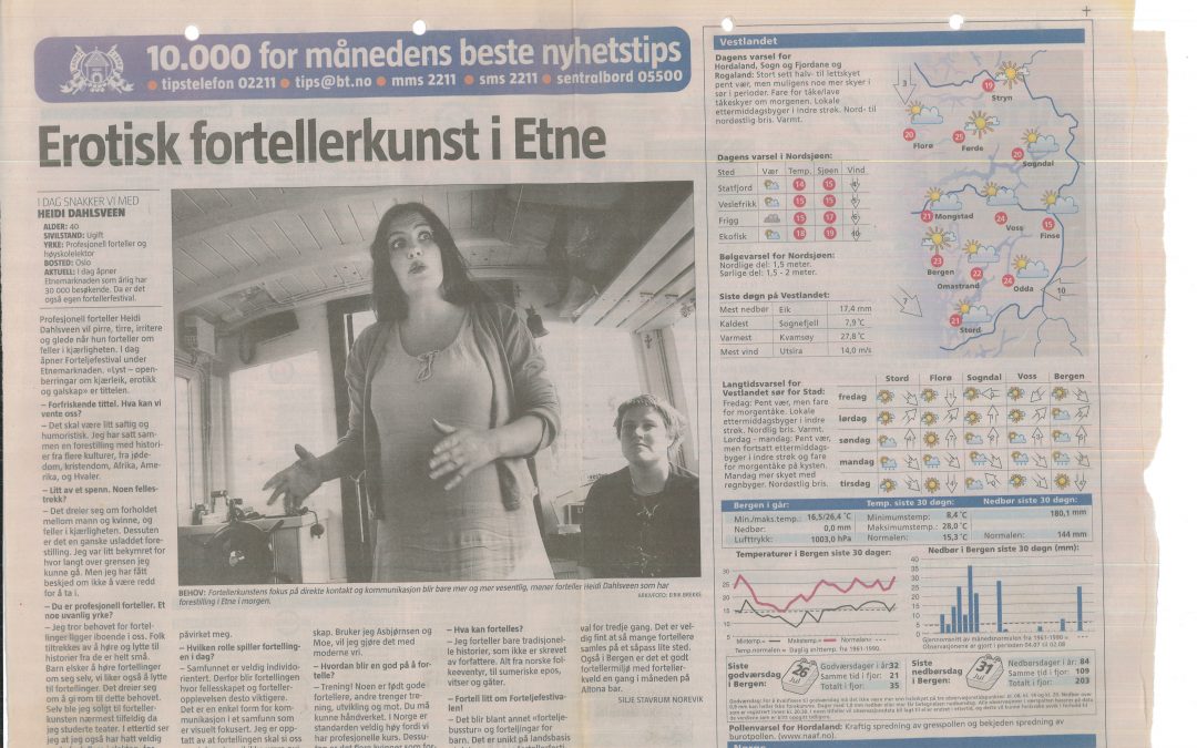 Erotisk fortellerkunst i Etne 2005